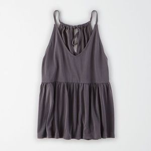 AE American Eagle V-Neck Peplum Tank Top Small